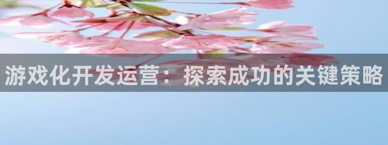 沐鸣娱乐平台怎么样可靠吗：游戏化开发运营