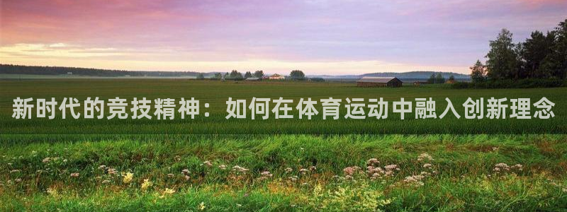 bsports必一运动：新时代的竞技精神：如何在体育运动中融入创新理念