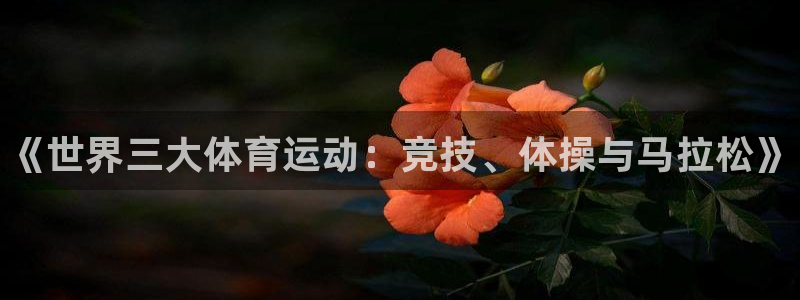 b体育必一运动官网：《世界三大体育运动：竞技、体操与马拉松》
